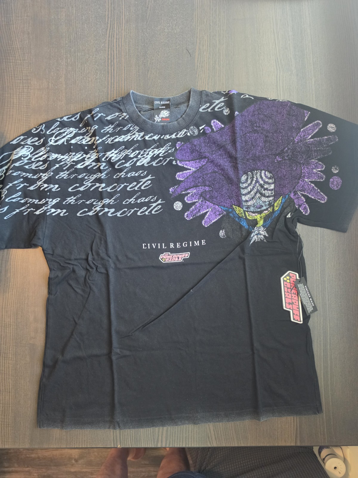 Civilregime Mojo Jojo American Classic Oversized Tee In Black Size XL