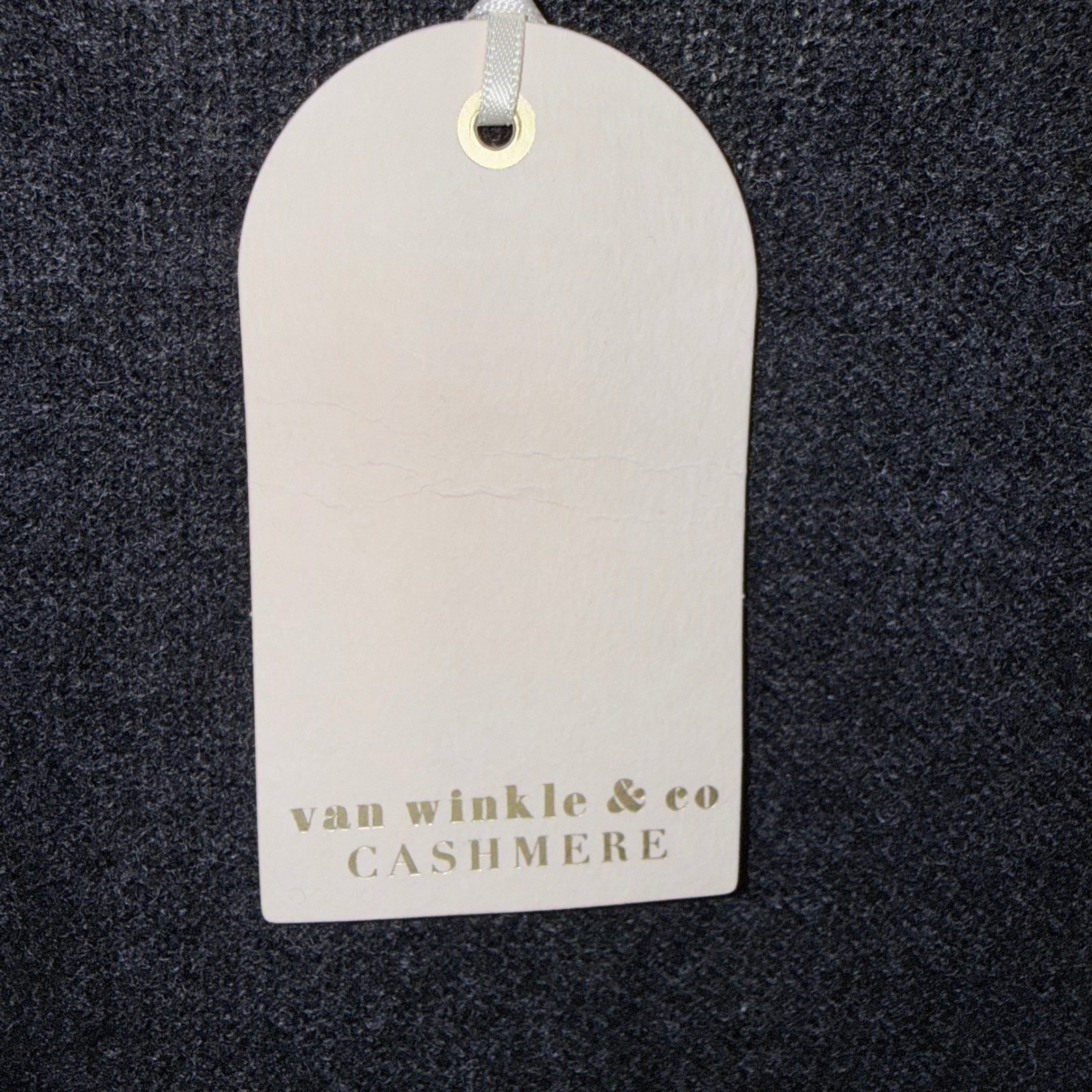 Van Winkle Womens Size Small Heather Gray 100% Cashmere r Open Front Robe