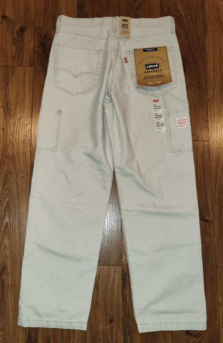 NEW Levis Levi’s 568 Loose Straight Double Knee Carpenter Jeans Pants 32X32 NEW