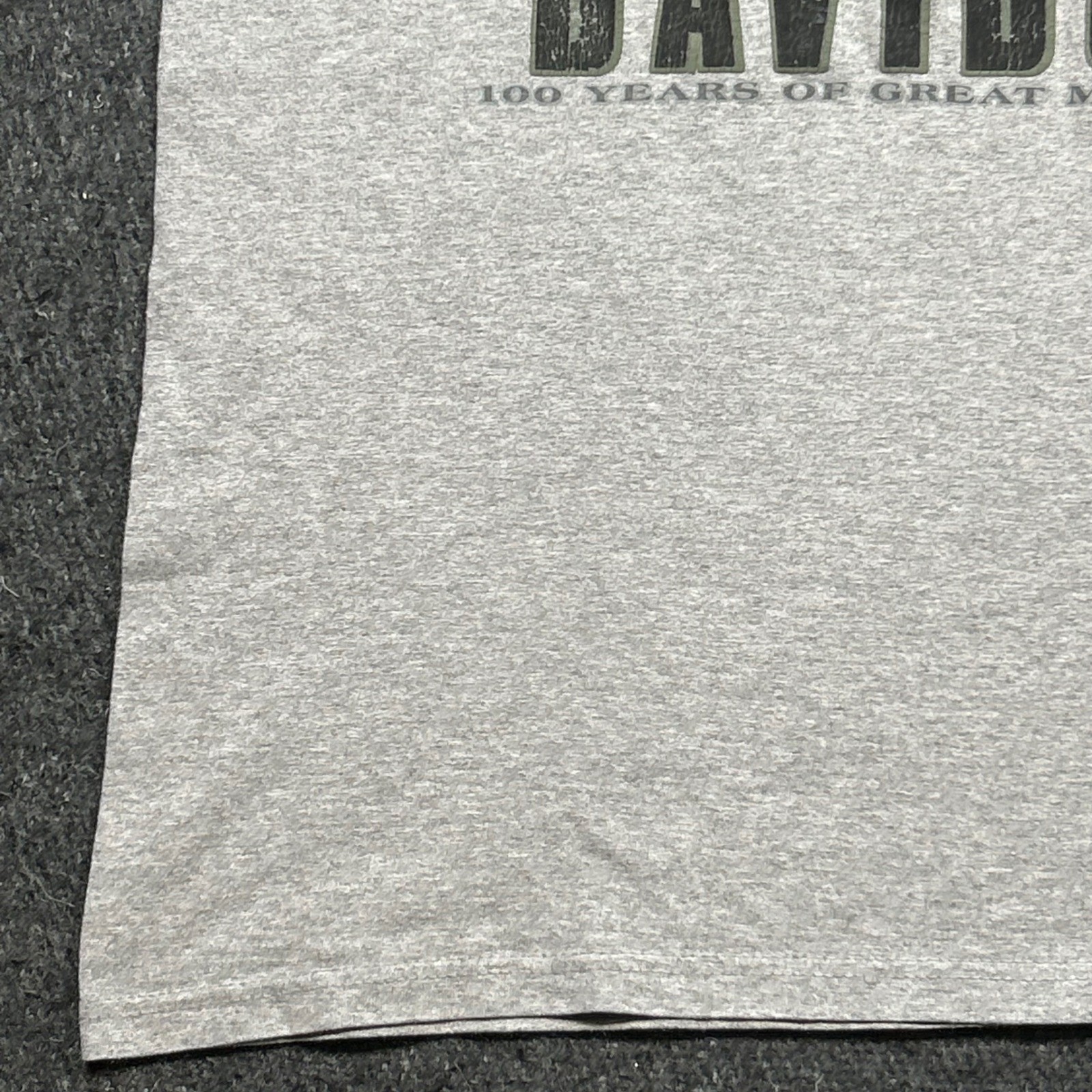 Harley Davidson Shirt Sz M Mens Gray Biker 100th Anniversary Graphic Made in USA