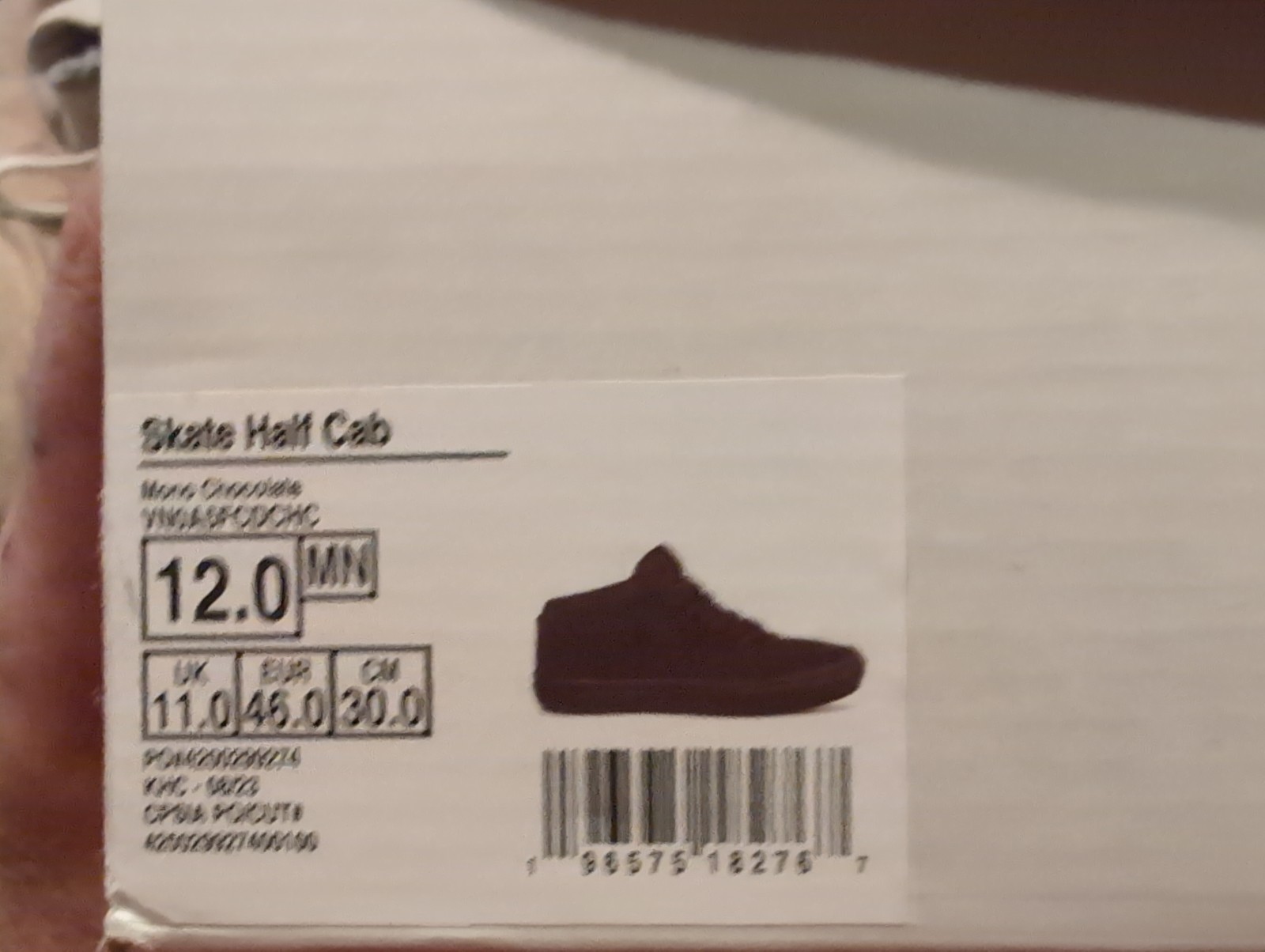 Vans Skate Half Cab Mono Chocolate Suede Sz US 12 Men New VN0A5FCDCHC Sneaker