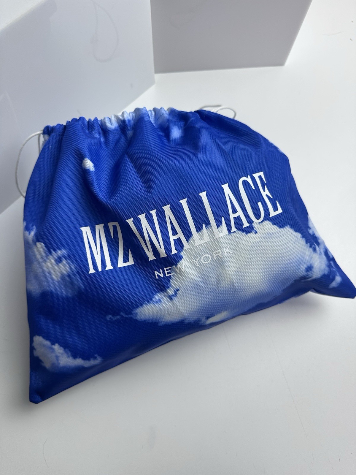 MZ Wallace Cloud Print Dustbag Drawstring Closure 11×14.5 inches Travel Bag
