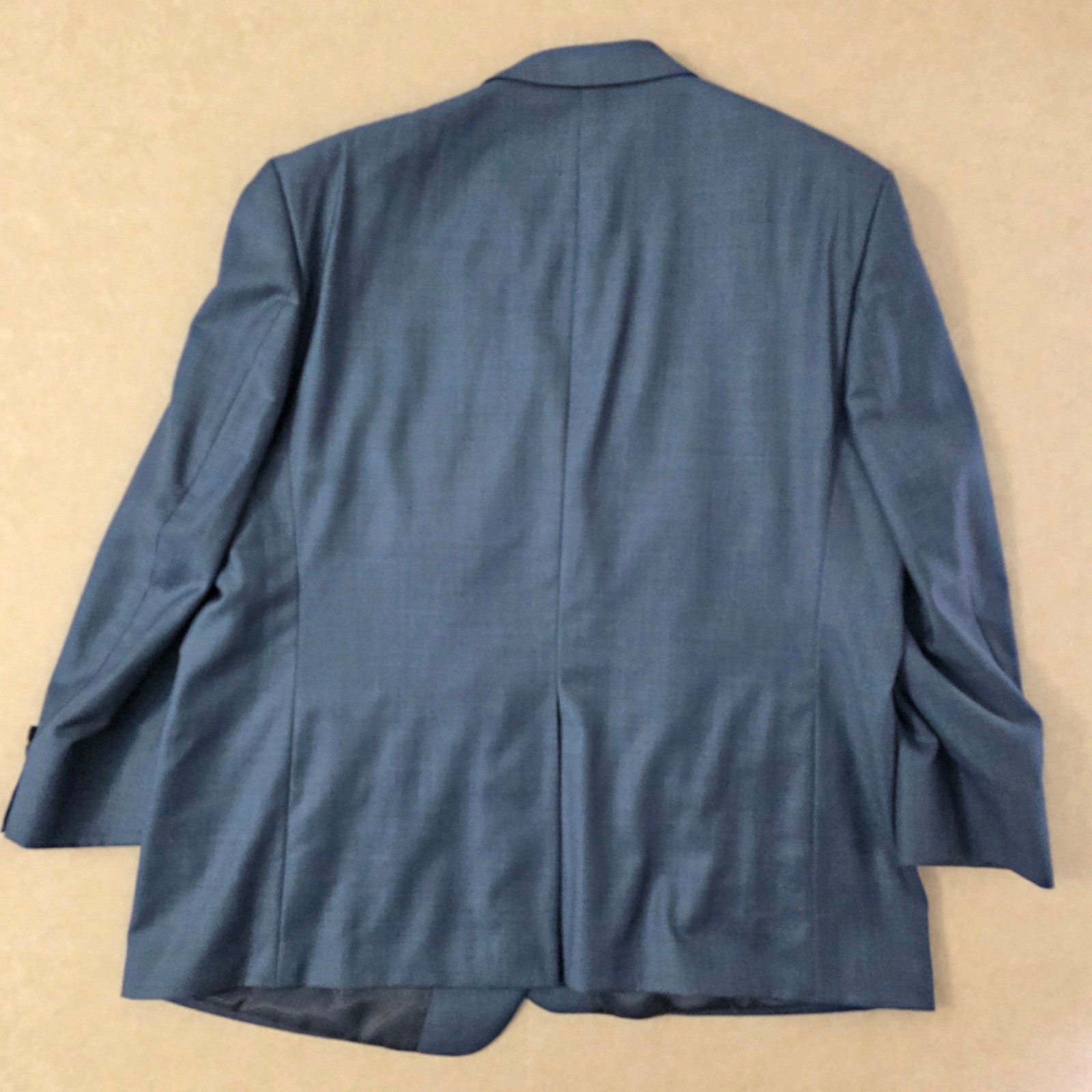 Lauren Ralph Lauren 48S Blue Sharkskin Wool Suit 44″ Waist 26″ Inseam Tailored