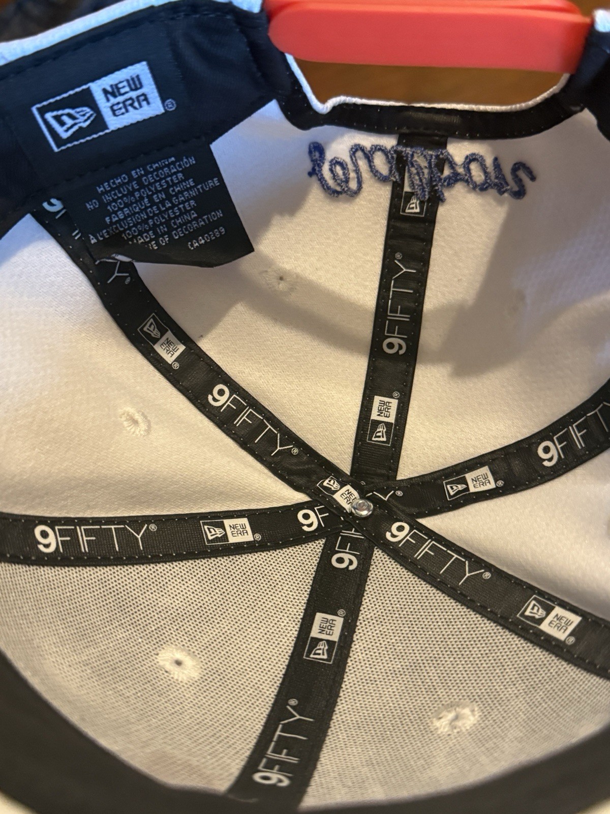 Rare Malbon x New Era 9FIFTY Low Profile Snapback Hat White Navy Orange Golf Cap