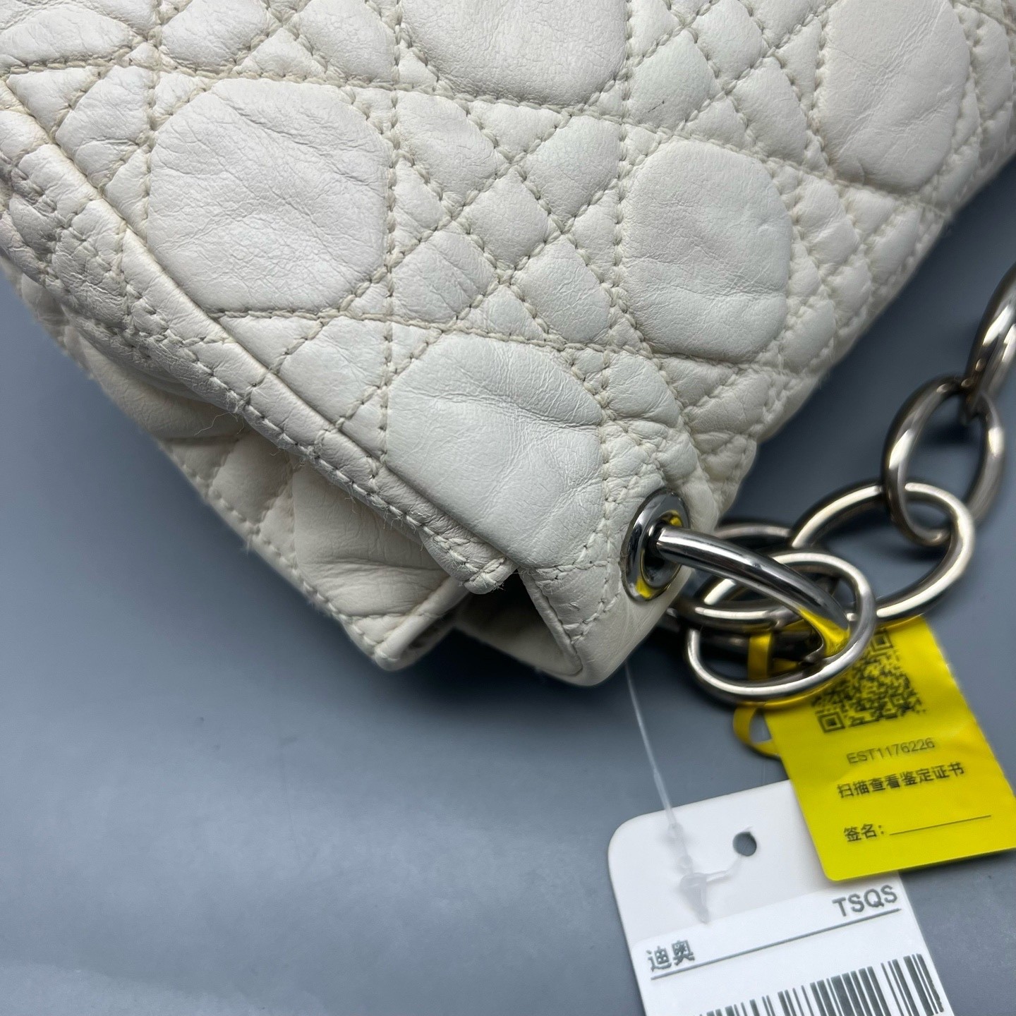 Dior Pre-Owned Authentic Underarm Bag White 27*13*6cm Free Tracked Shipping