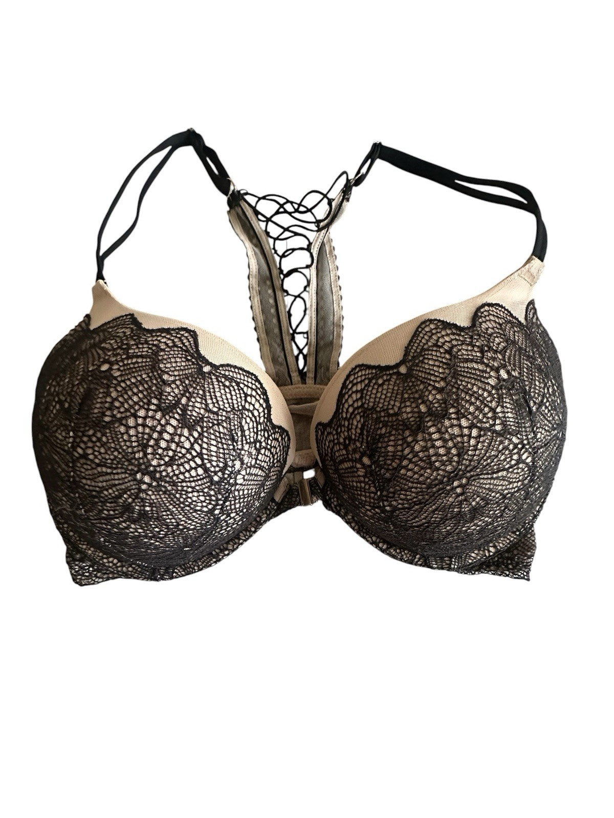 victoria secret bra 38C Push Up Add 2 Cup Sizes, Lace Corset Racer back