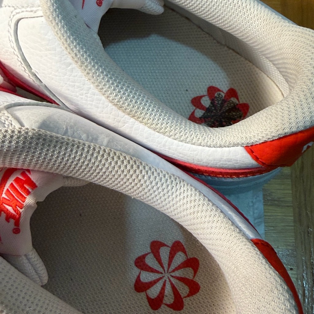 Nike Air Force 1 ’07 White Red Leather Sneakers Men’s Size 11 DH2987-100