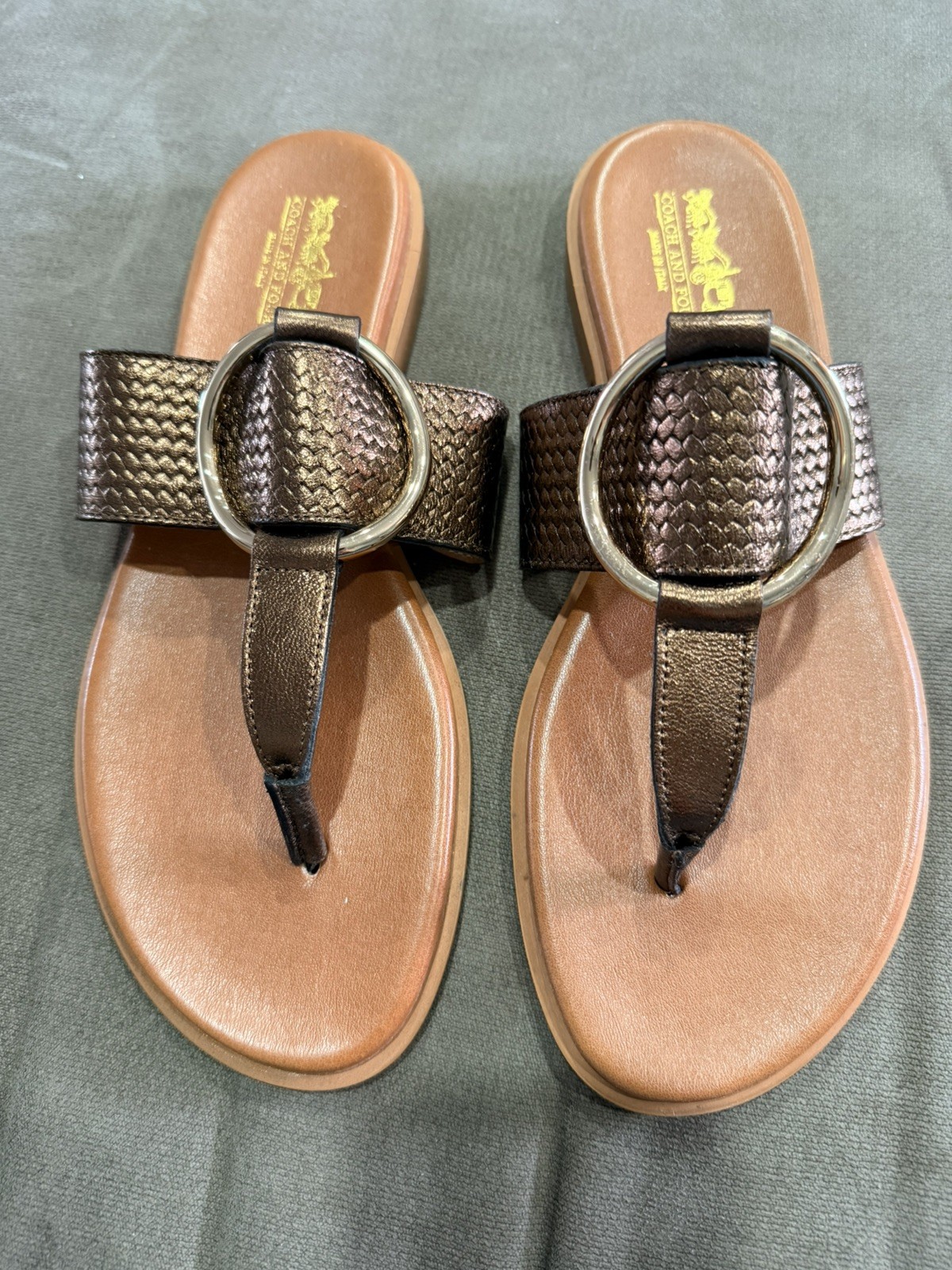 NEW- Coach And Four Garda Sandals Bronze Women Size 9.5