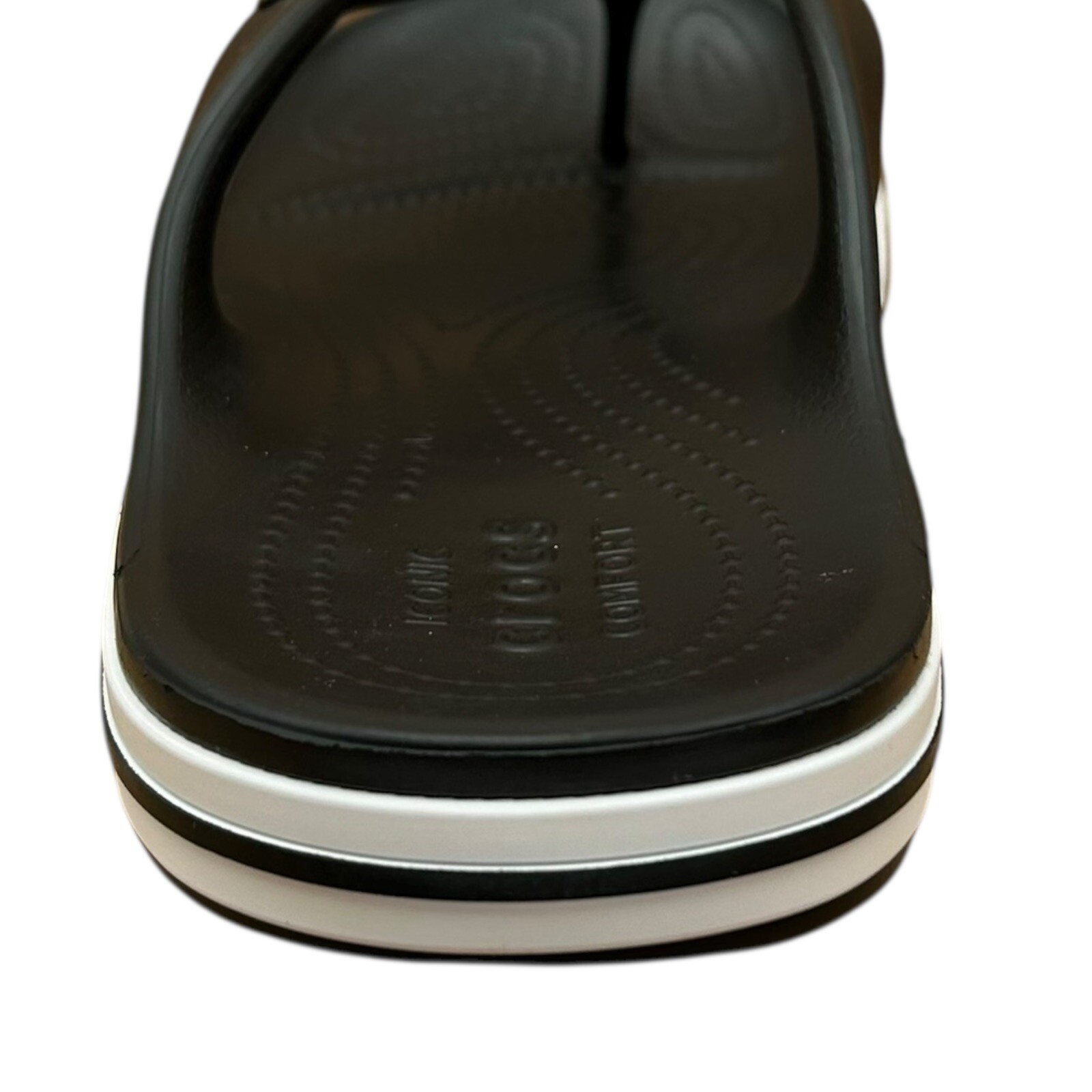 Crocs Mens Bayaband Flip Flop Sandal Size 10-11 Black Water Friendly Lightweight