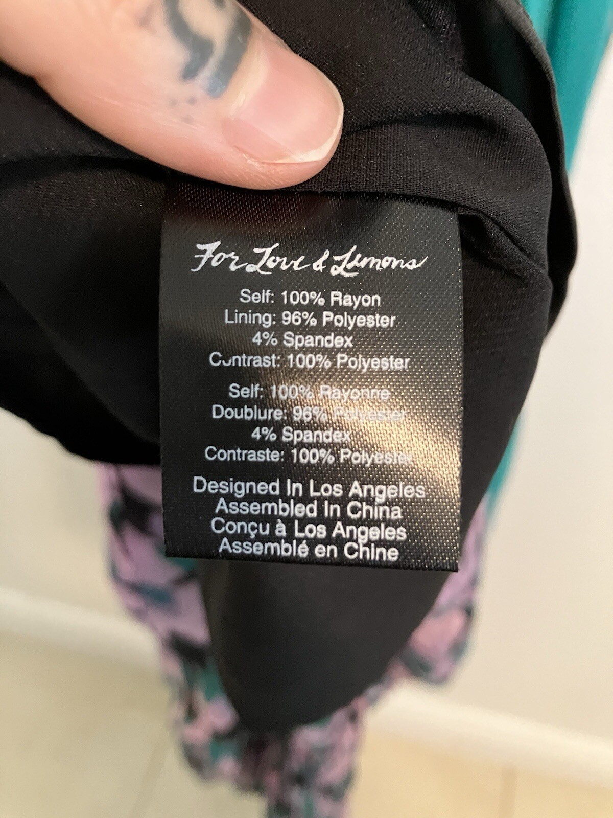 For Love & Lemons Blue Maritza Floral Maxi Dress Size Medium Purple Black NWT
