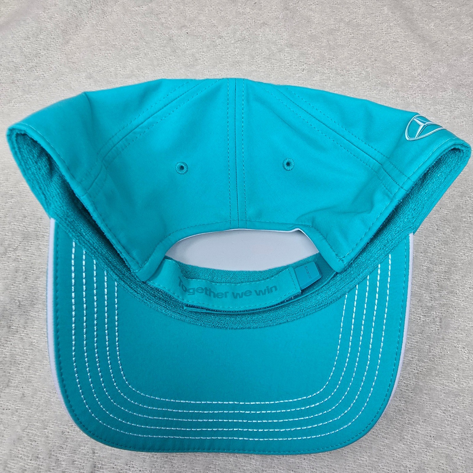 Mercedes AMG Petronas Hat Mens Teal Formula One Team Racing Baseball Cap NEW