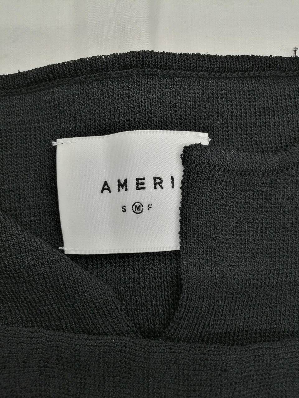 Ameri Woman’s Belted Black Knit Dress M 47in Length 36cm Shoulder