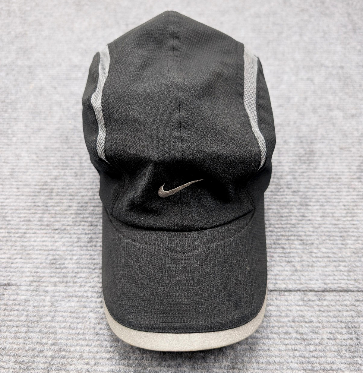 Nike Dri Fit Panel Hat Womens One Size 6 Panel Tailwind Running Black Light