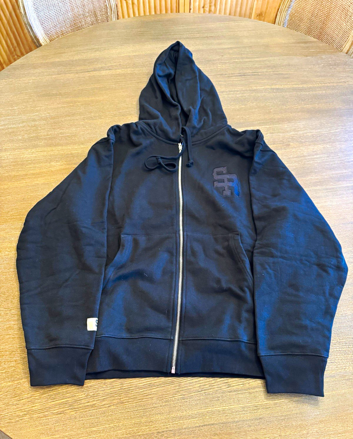 Stevenson Ranch Steadfast Men’s Black Fleece Full Zip Hoodie Logo Pockets XL