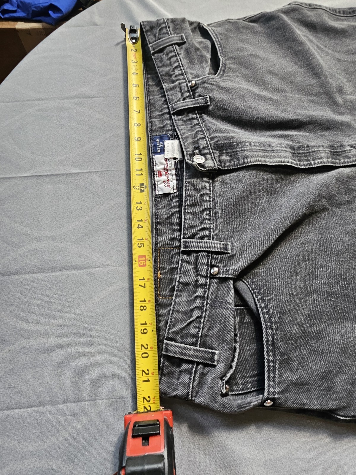 Vintage 1996 Levi’s 540 Relaxed Fit Jeans USA Made Black Denim 46×30 Orange Tab