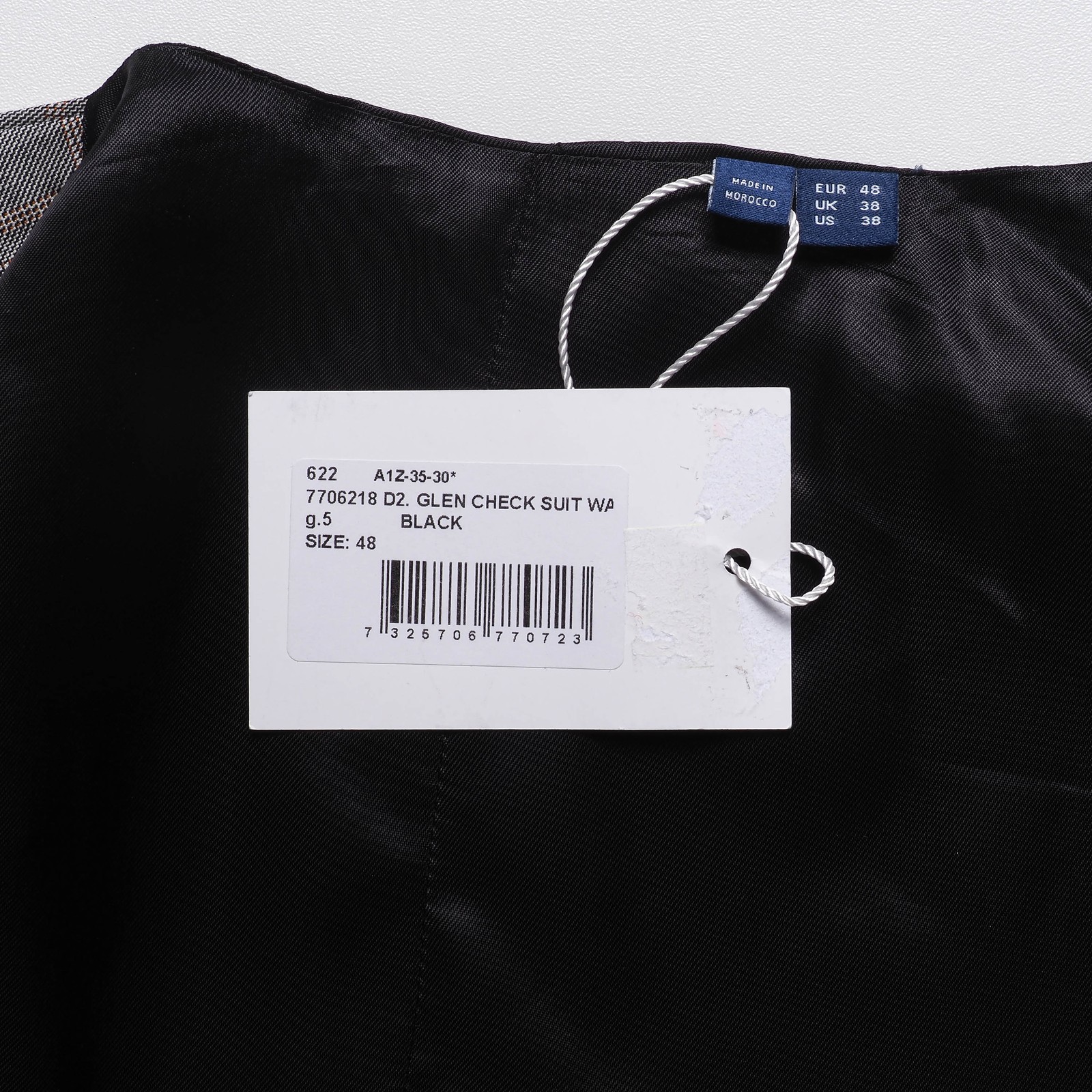 GANT vest checked size 48 men’s wool multi-colored wool vest gilet 7706218