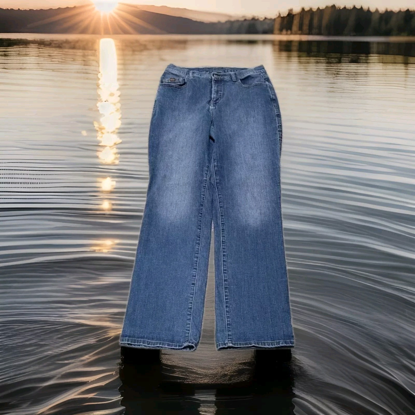 Kuhl Denim Jeans Women’s 12 Reg Stretch Straight Leg High Rise Comfy Outdoor