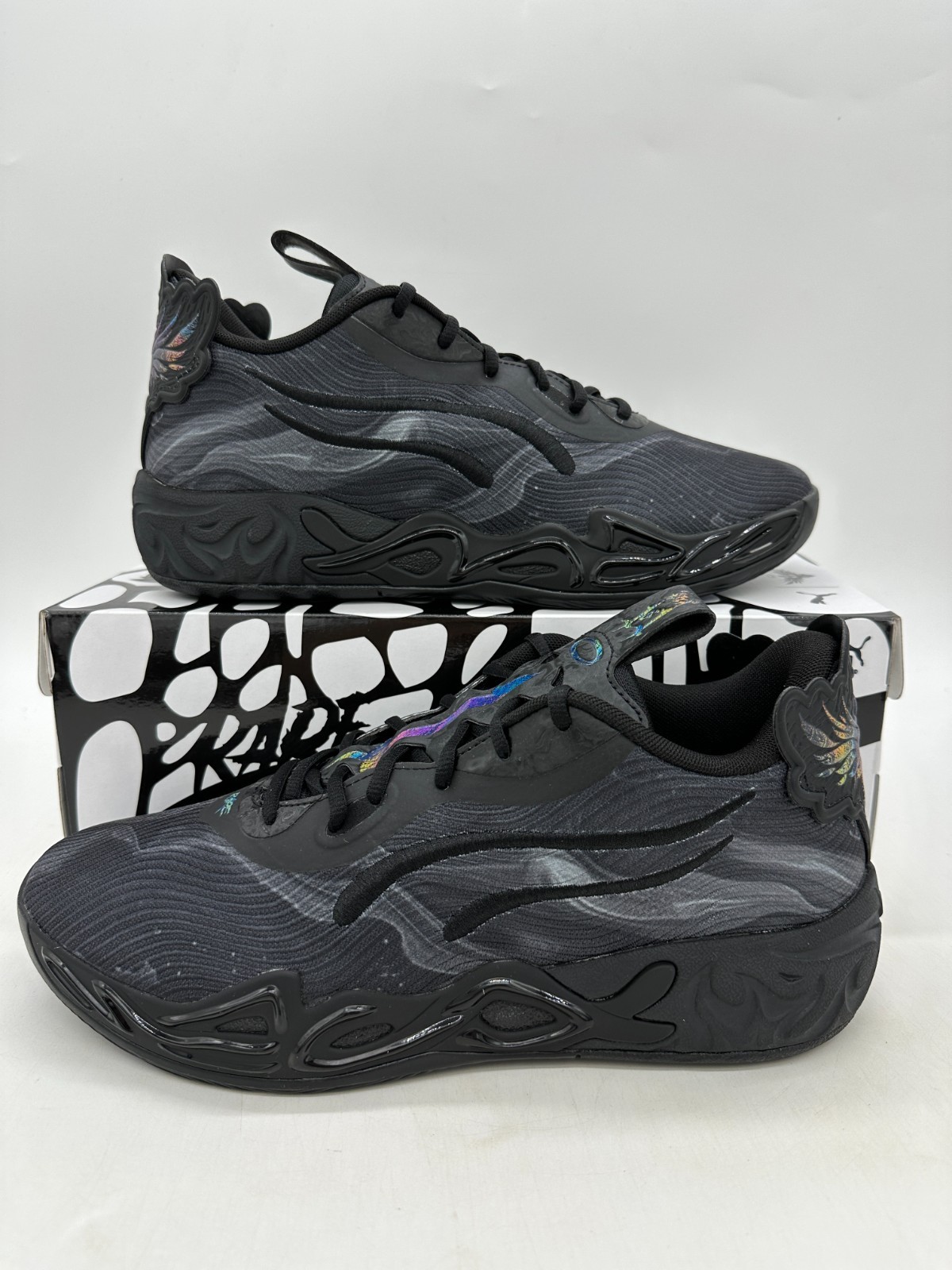 Puma MB.04 X LaMelo Ball Men’s Size 10.5 Triple Black Basketball Shoes 312174 01