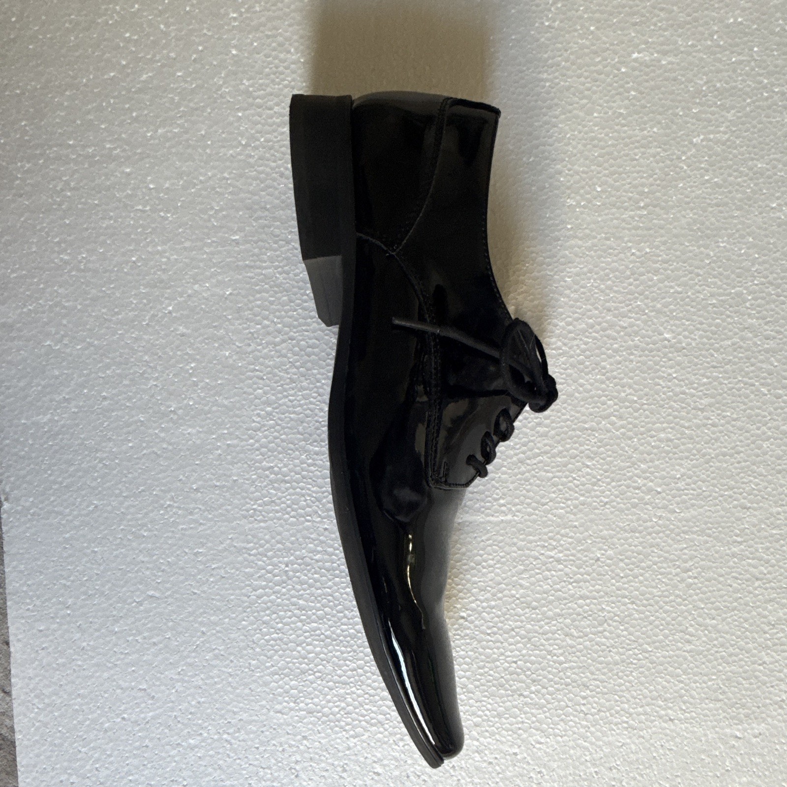 Calvin Klein Brodie Patent Leather Lace-Up Oxford Dress Shoes Black 11.5M