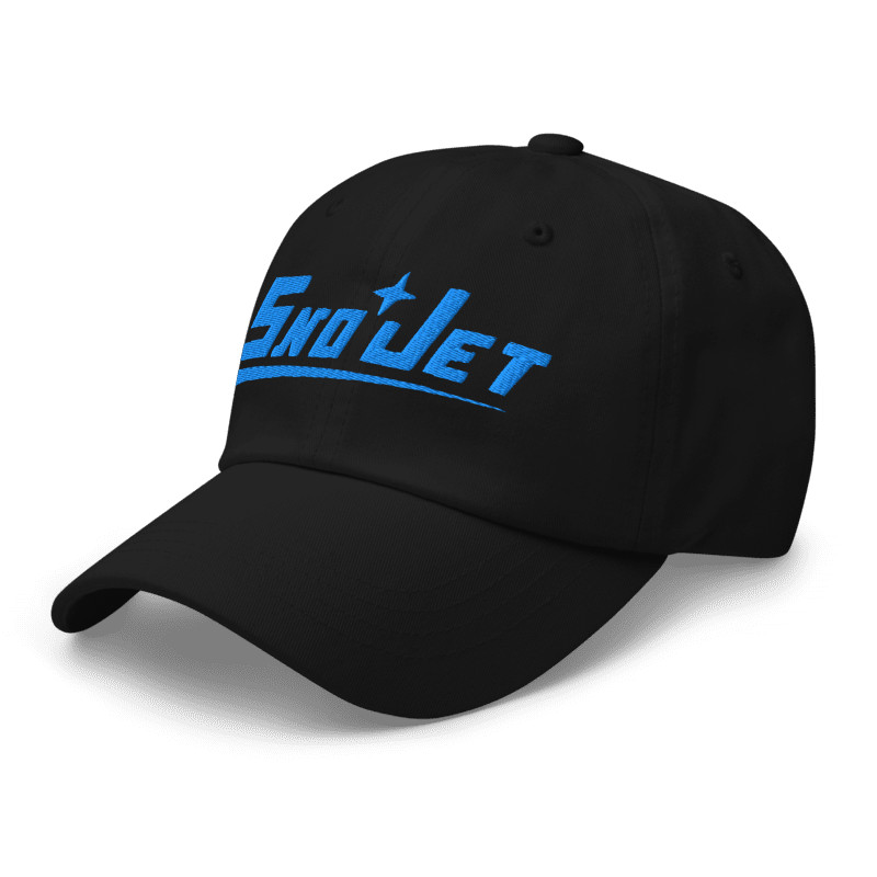 Sno Jet Embrodiered Old Logo Inspired Black Color Adjustable Classic Dad Hat