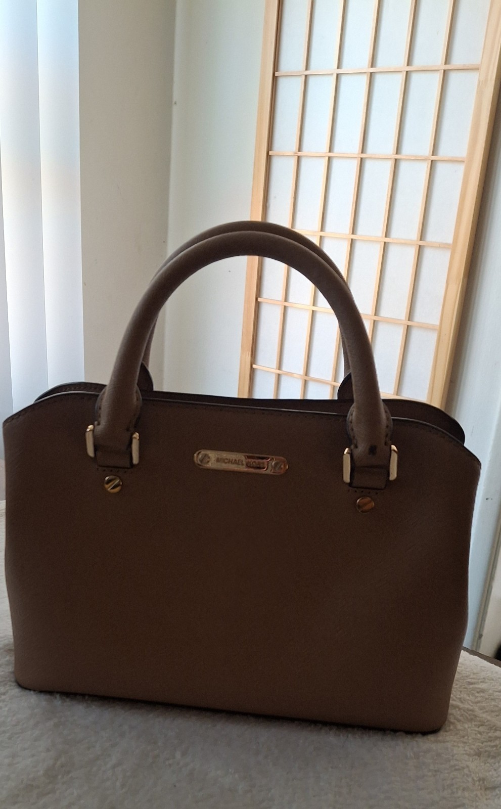Michael Kors Sm Savannah Satchel Dark Khaki