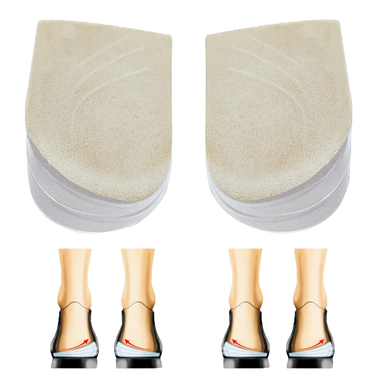 Corrective Insoles for Supination and Pronation, 3 0.5 Cm, 1.1 Apricot