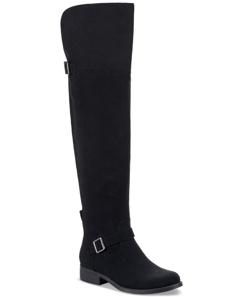 Sun + Stone Women’s Black Anyaa Over-The-Knee Boots 6 M