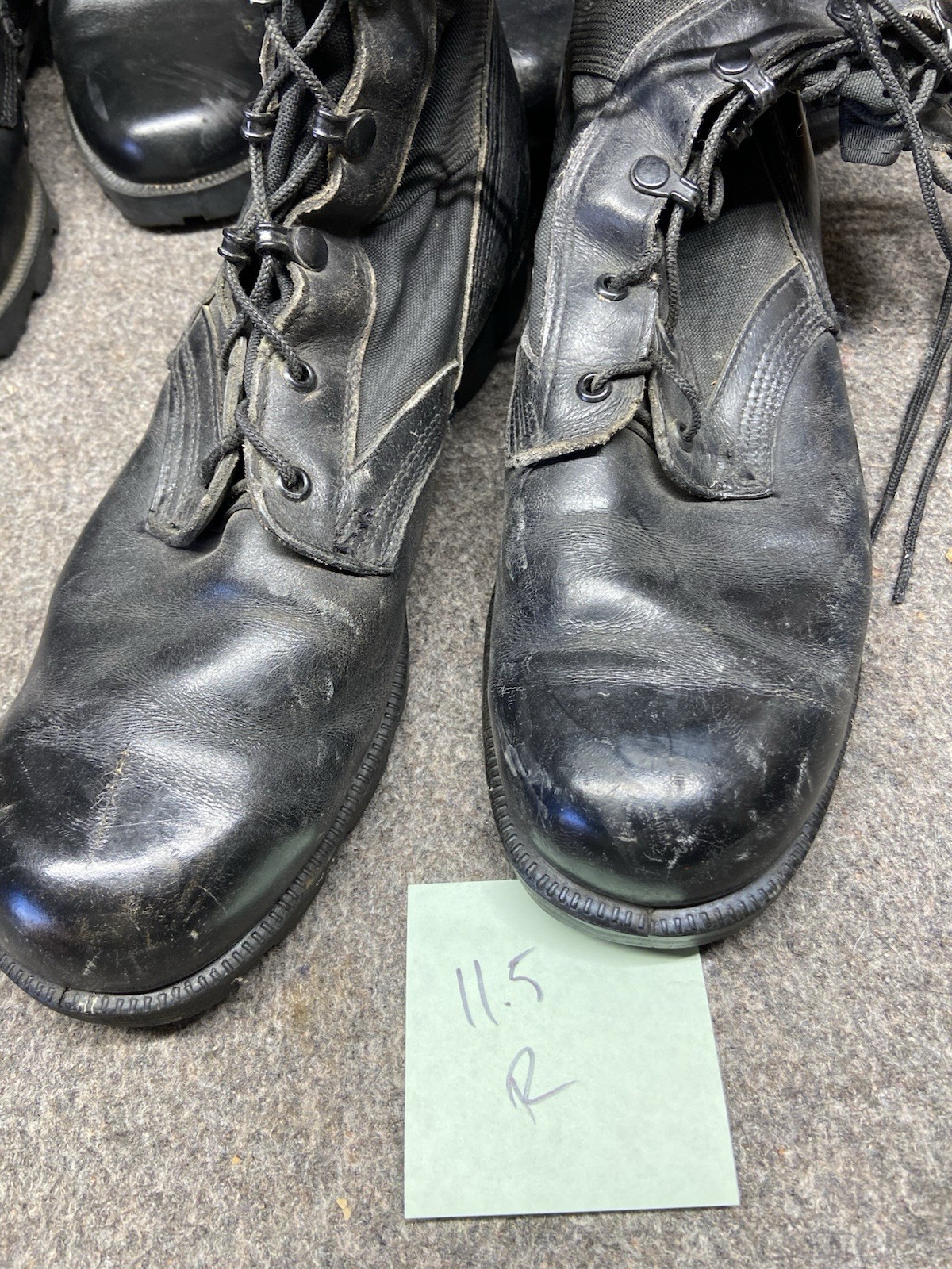 Men’s Leather Canvas Boots Tactical Vietnam-Style Jungle Army-Various Sizes Used