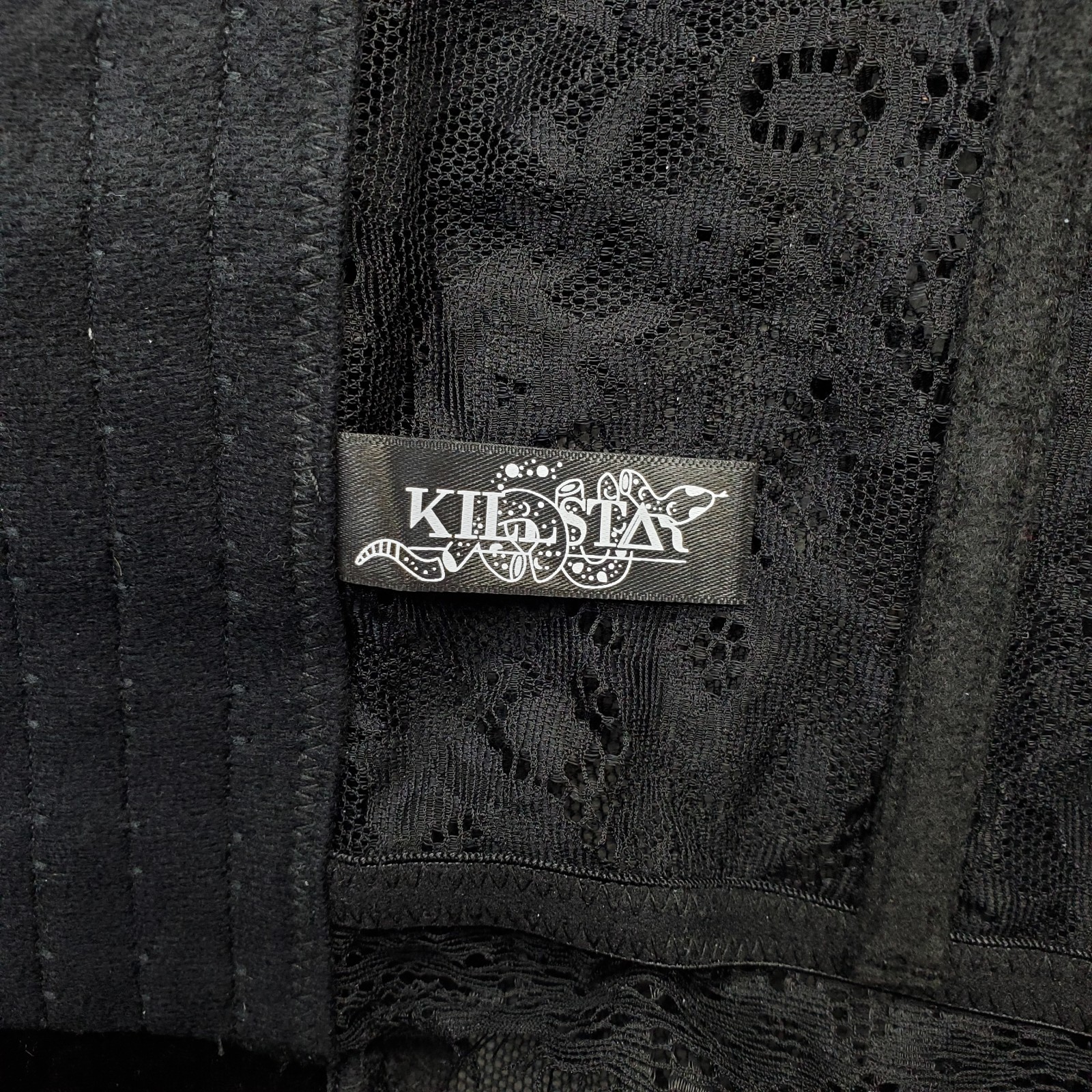 KILLSTAR Ever Ayla Velvet Lace Bralette Corset Womens M Black Gothic Halloween