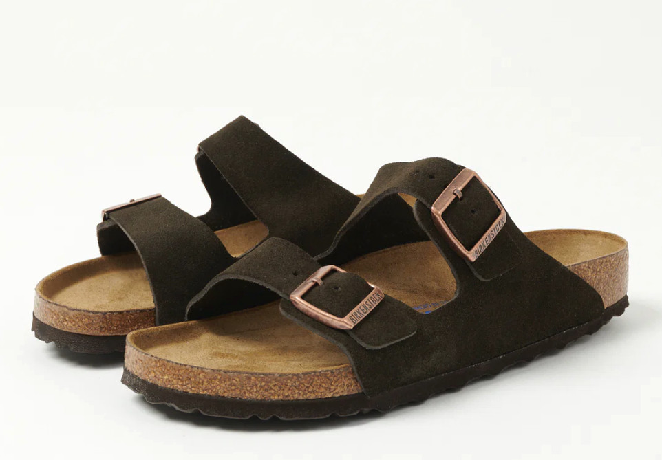 NEW Birkenstock Arizona Suede Leather Mocha Soft Footbed Sandals Unisex Shoes