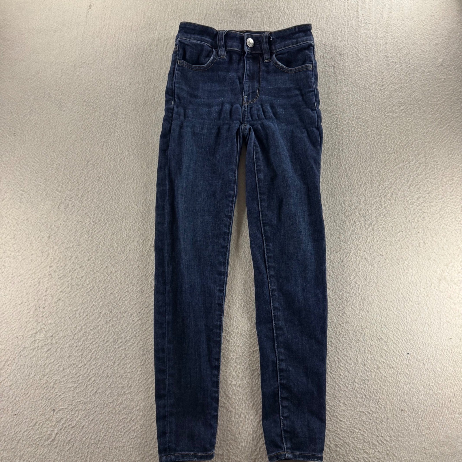 American Eagle Hi-Rise Jegging Womens 00 Short Blue Good Next Level Stretch
