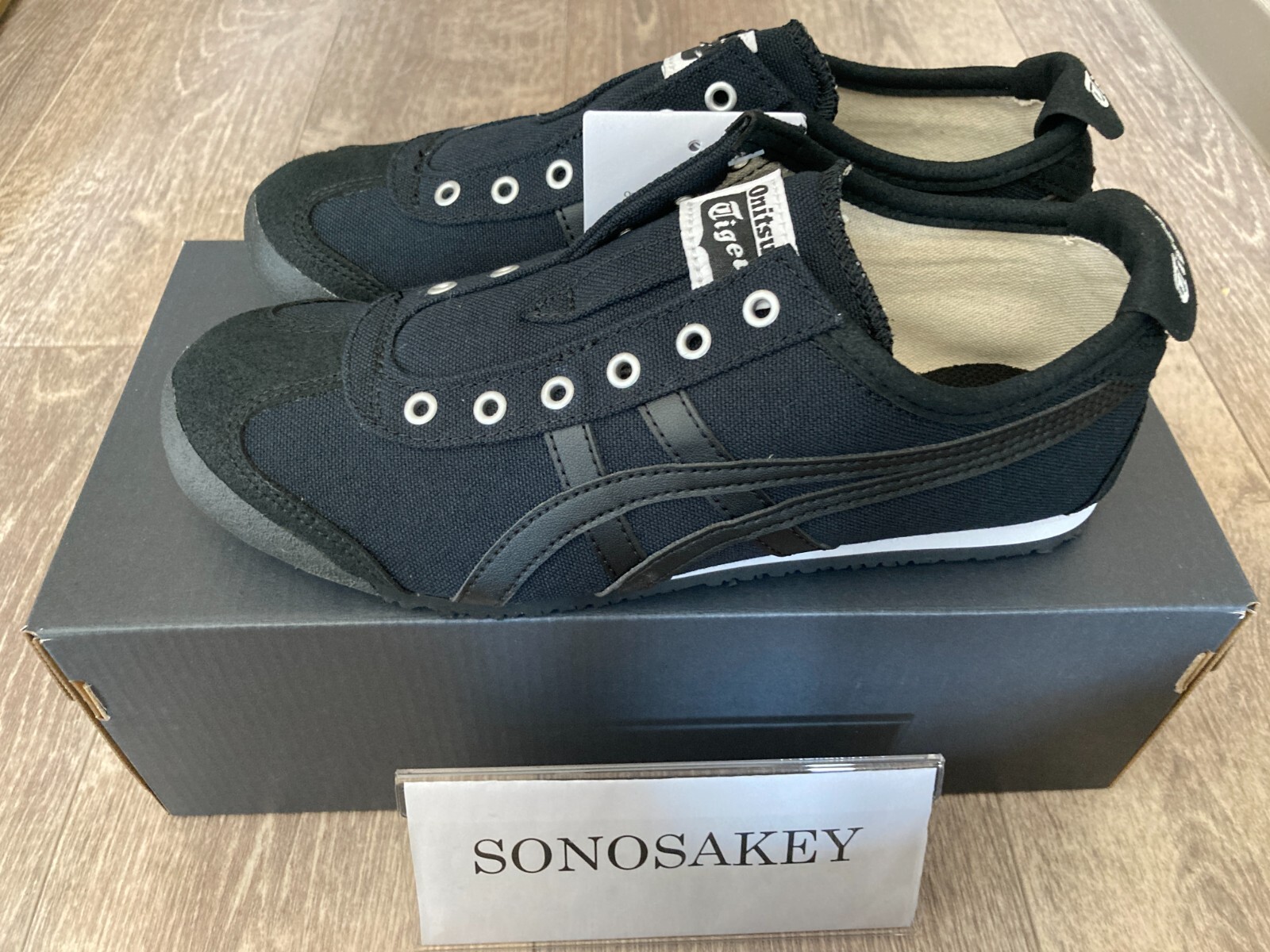 Onitsuka Tiger MEXICO 66 SLIP-ON 1183A360 002 BLACK/BLACK New in Box from Japan