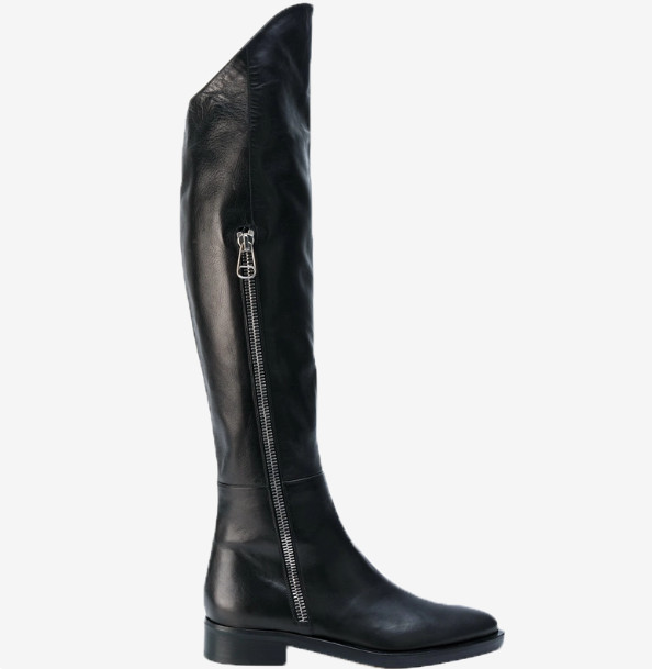 British Mens Genuine Leather Over The Knee High Boots Side Zip Riding Shoes