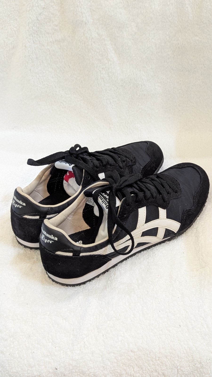 ASICS Onitsuka Tiger Serrano Black/White Classic Shoes Size 8.5 Womens