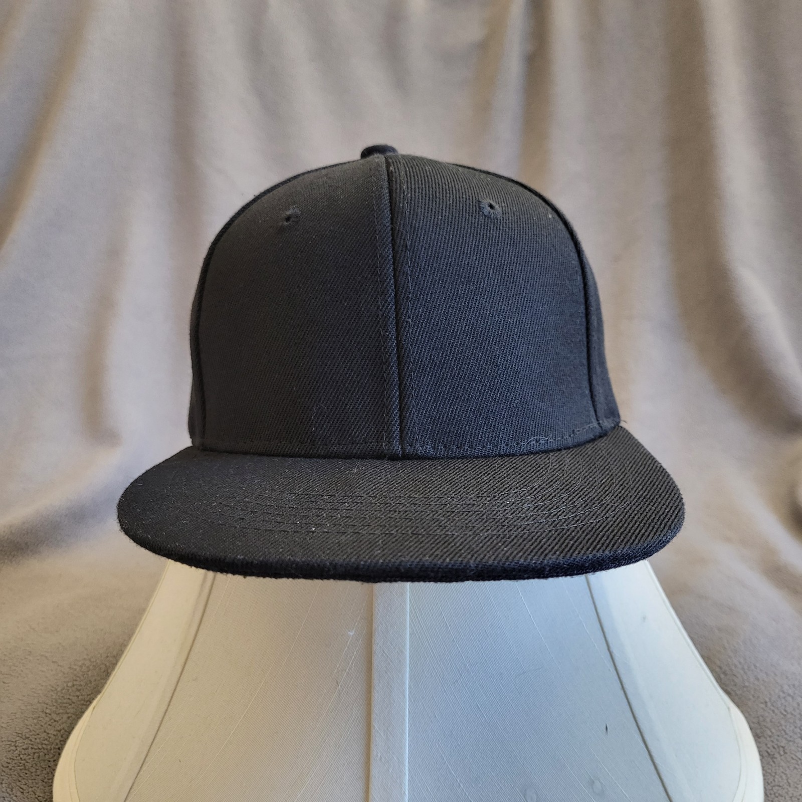 KIPA PREMIUM Hat Cap Black Structured Buckram Baseball Cap Eyelet One Size