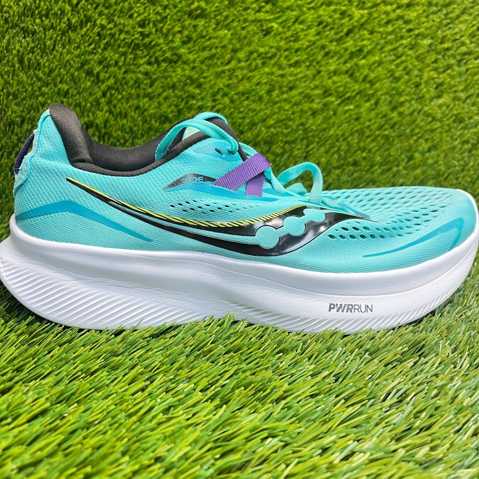 Saucony Ride 15 Womens Size 8D Cool Mint Blue Athletic Running Shoes Sneakers