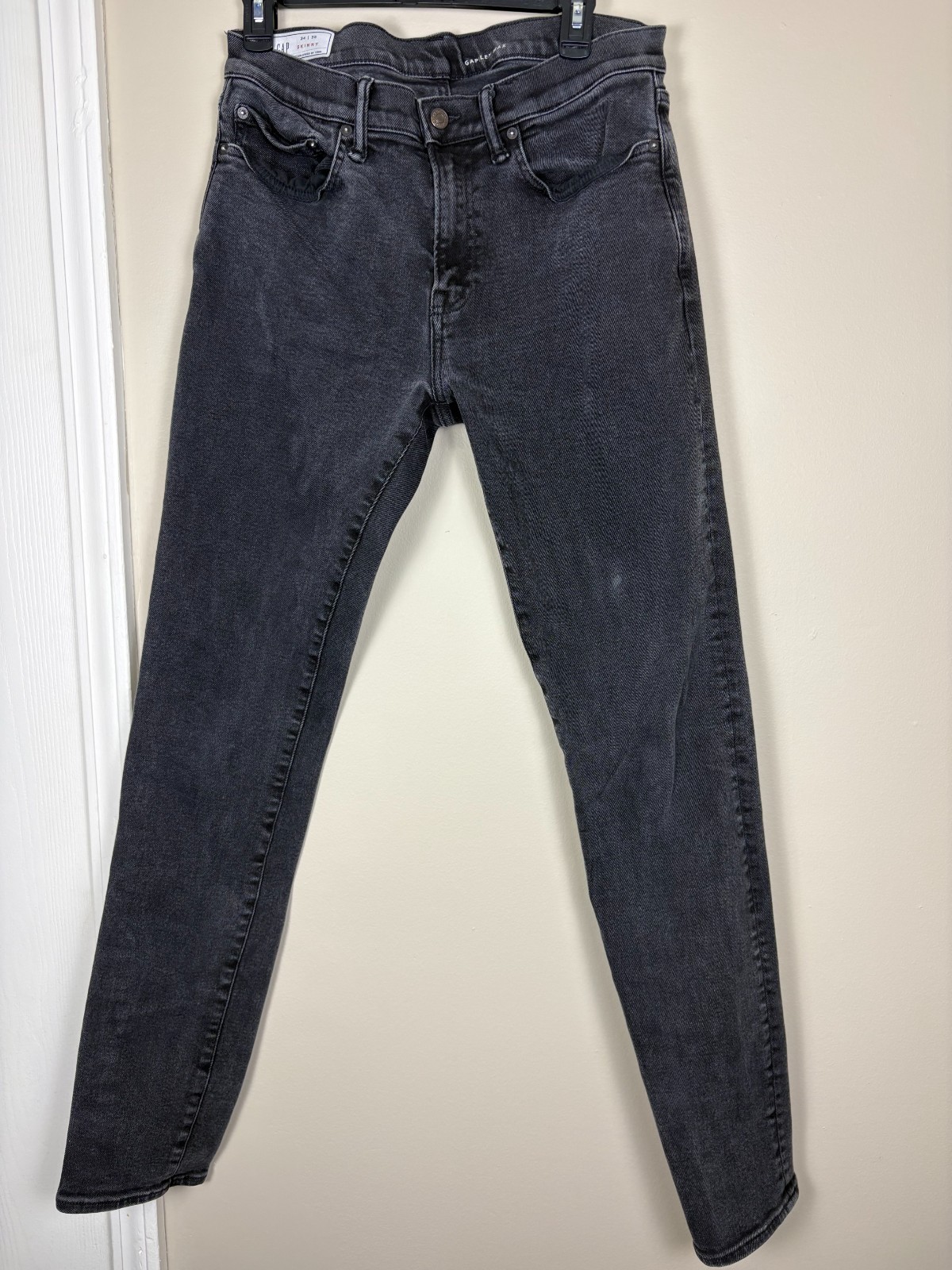 Gap Flex Max Skinny Jeans Men’s 34×36 Dark Wash Gray Black Denim Established