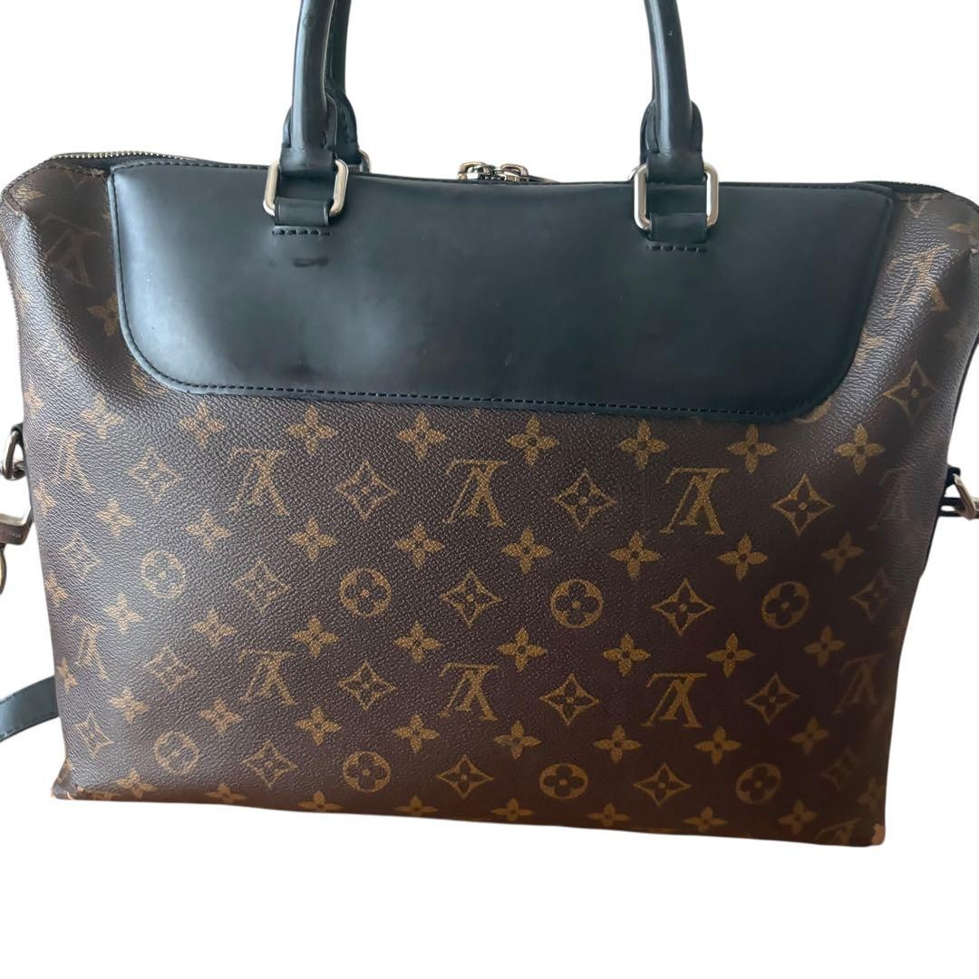 Louis Vuitton Monogram Macassar Porte-Documents Jour Business Bag Unisex Leather