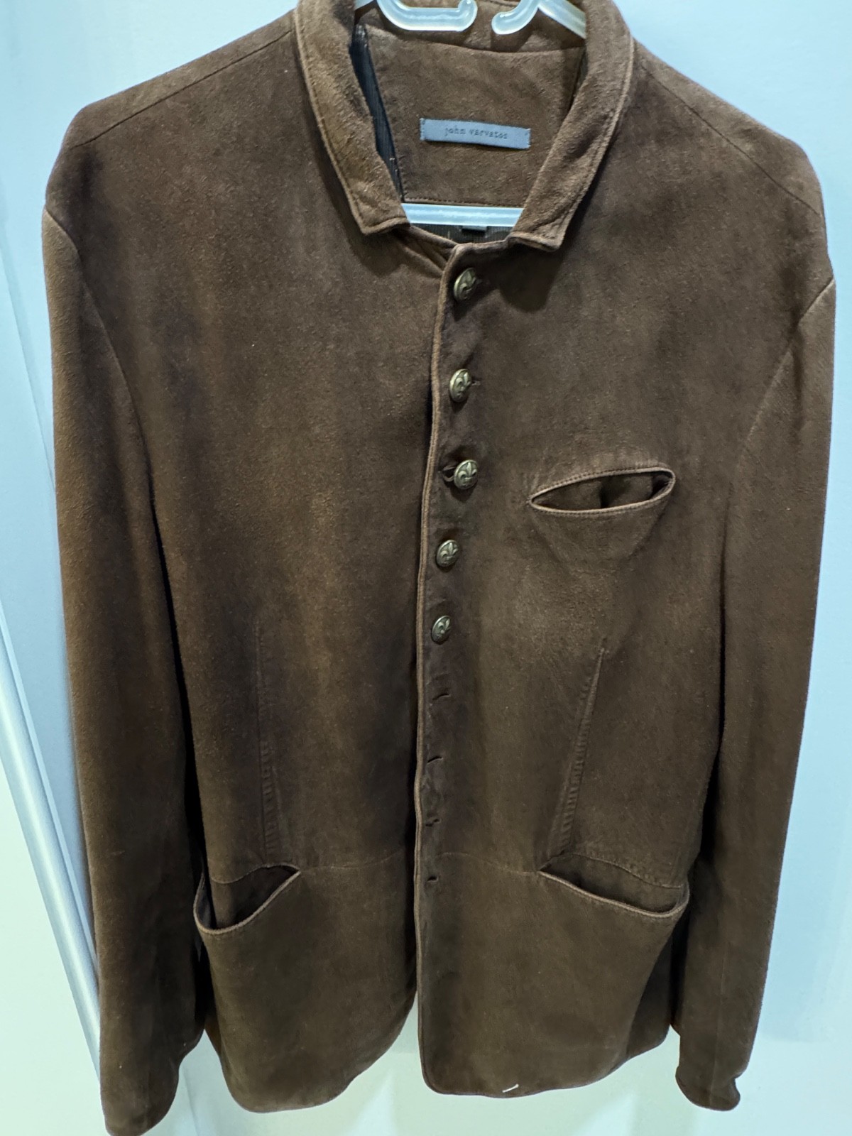 john varvatos suede leather jacket 54eu/44us