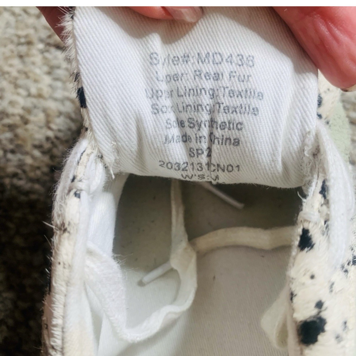 Madewell Sidewalk Low-Top Sneakers in Spatter-Painted Calf Hair Woman’s Sz 7M