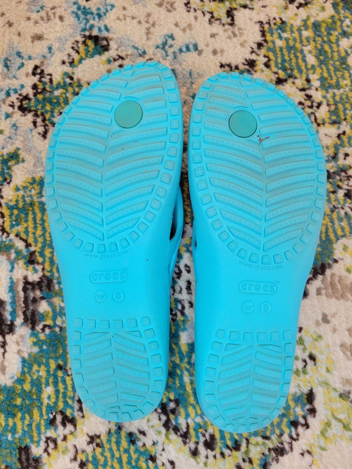Crocs Kadee II flip-flops Turquoise Lightweight Comfort Flip Flops, Size 8
