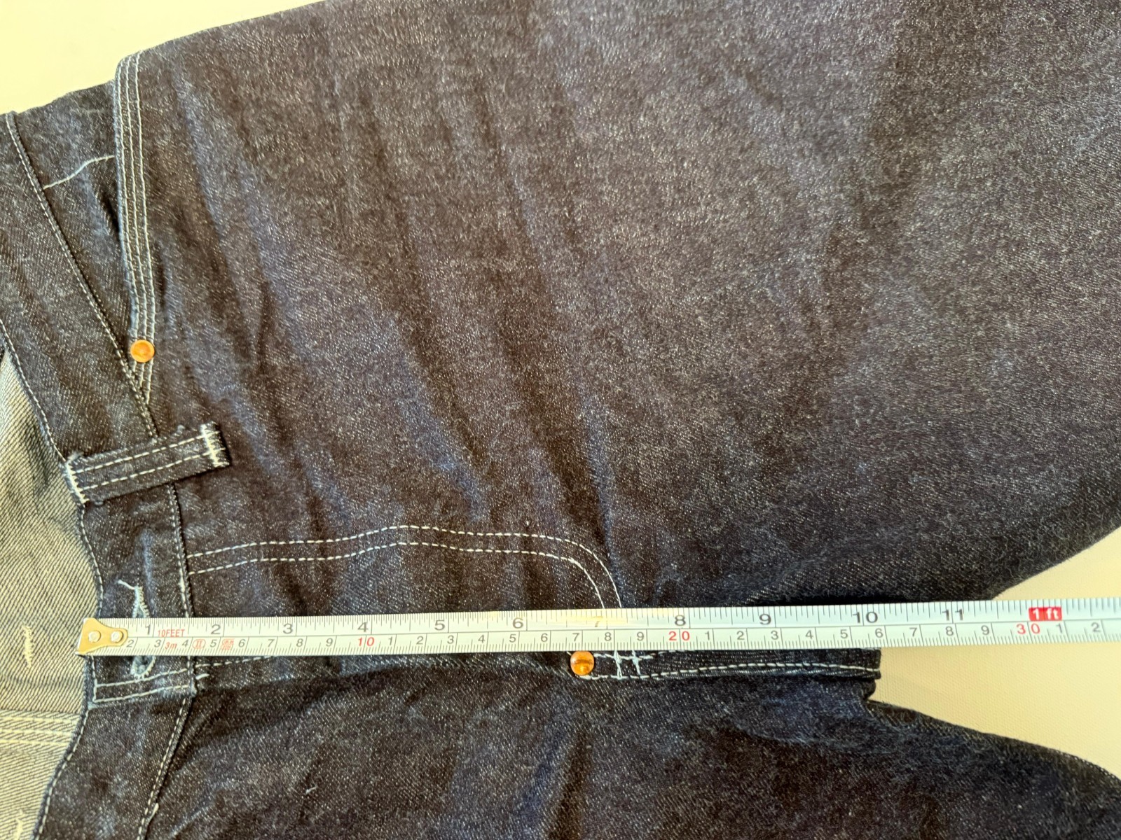 Japanese Selvedge Raw Denim Jeans Button Fly Heavyweight Selvedge 38×35
