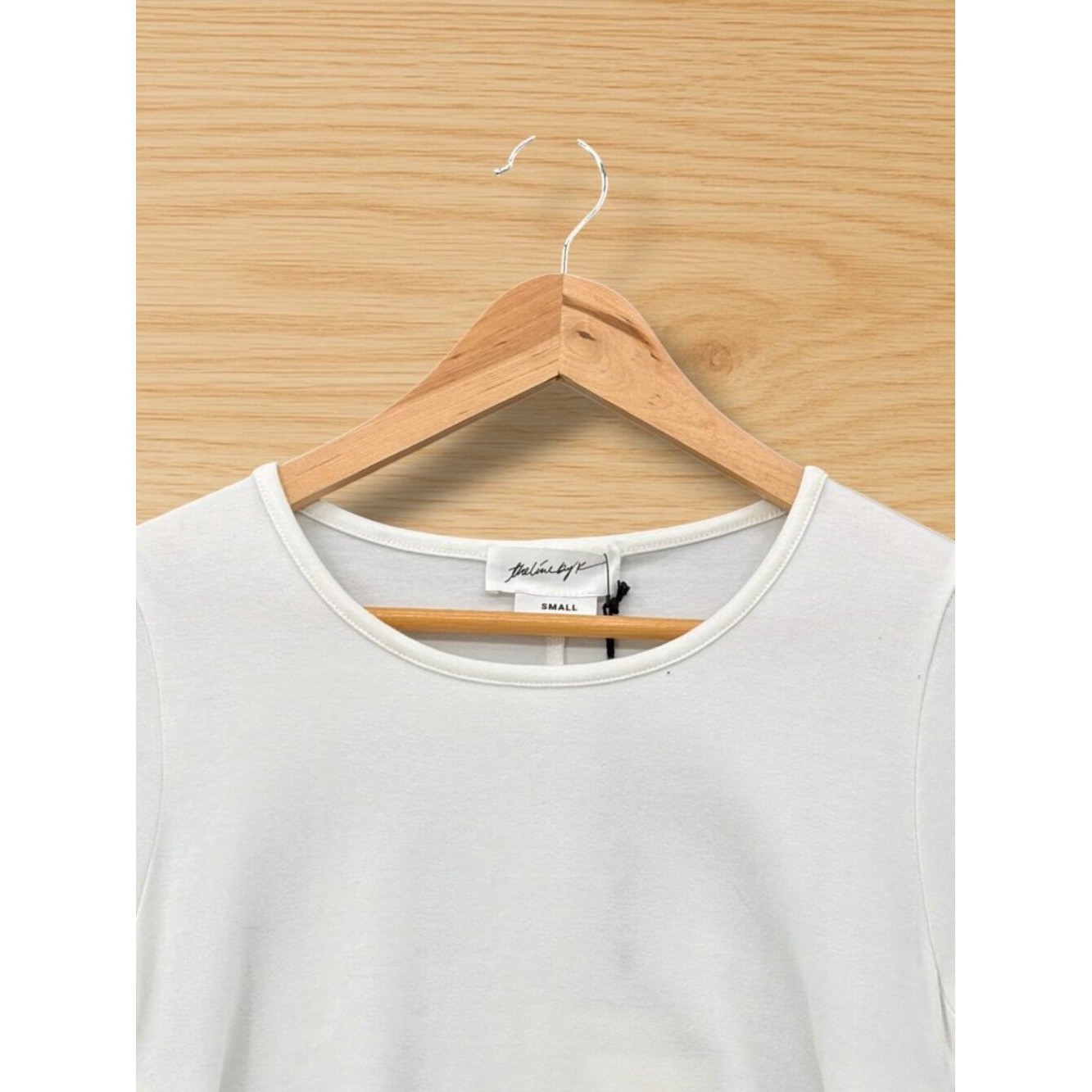 Stateside Cycle Court Supima Cotton Asymmetric Twist Tee White S