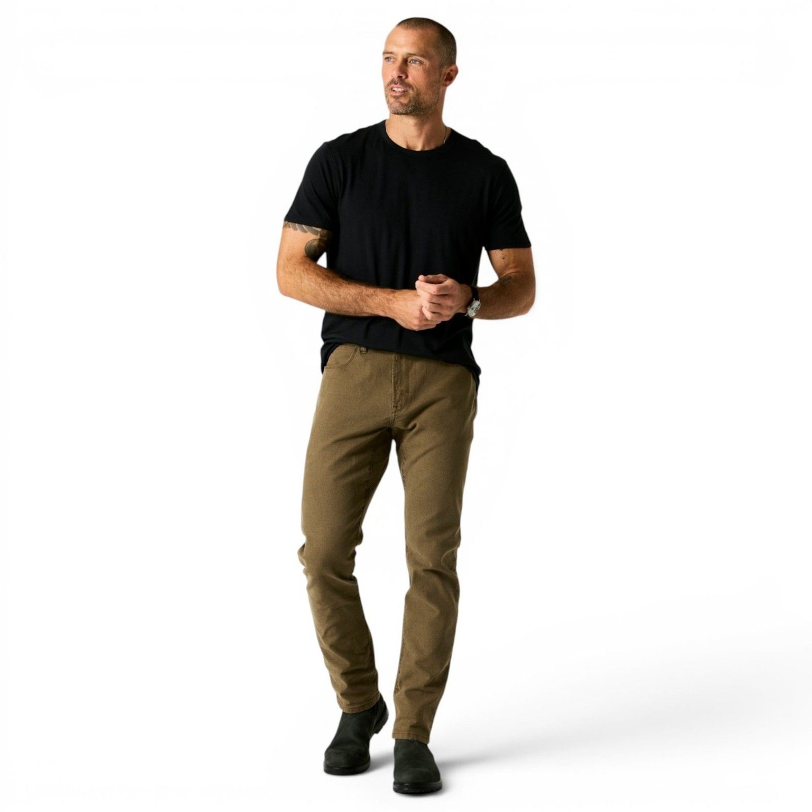 Proof Huckberry Men’s Rover Slim Fit Stretch Canvas Pant Dark Olive 30×32