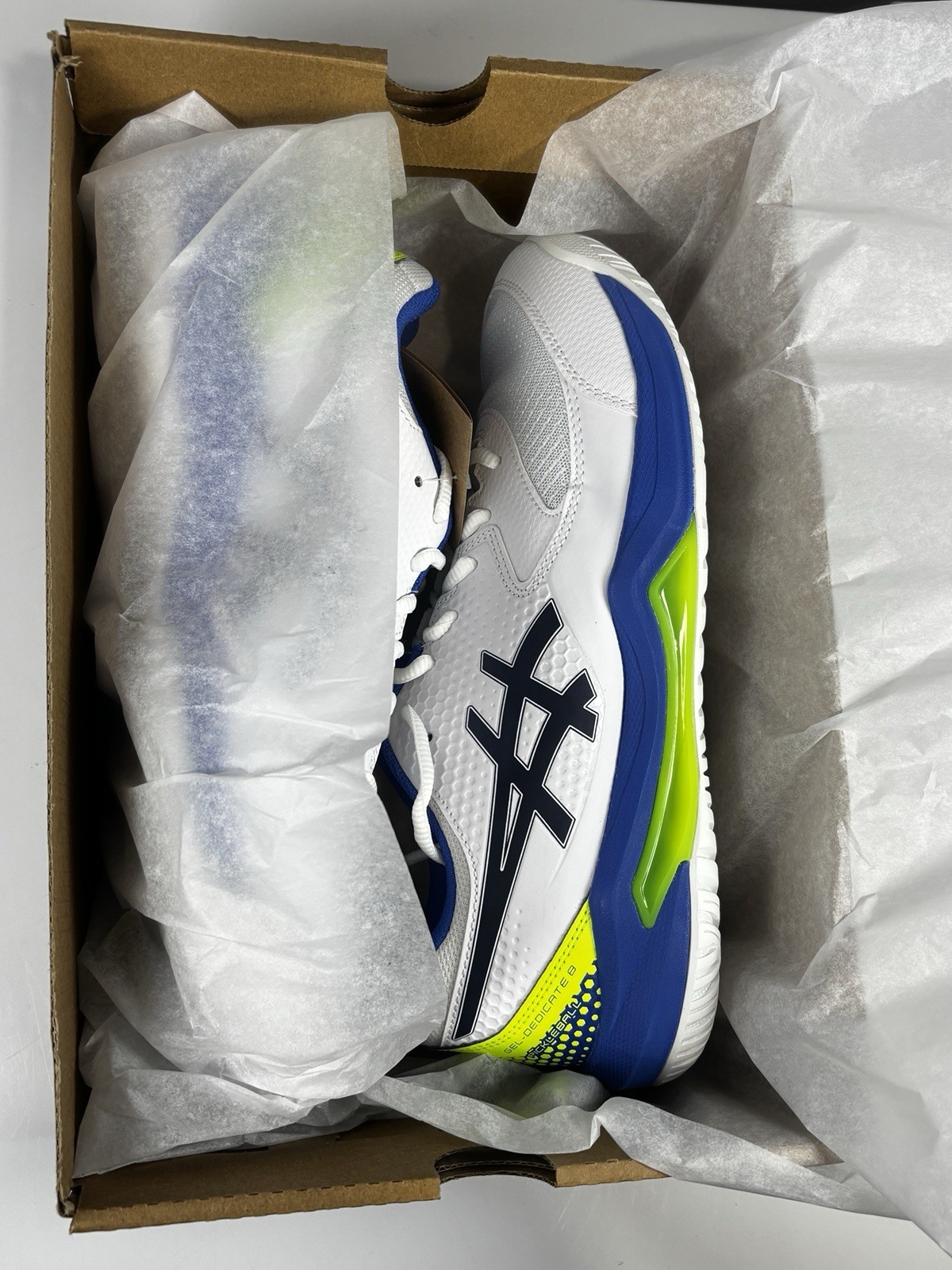 Asics Gel Dedicate 8 Pickleball Tennis Shoes White Black Mens Sz 10 1041A409-103
