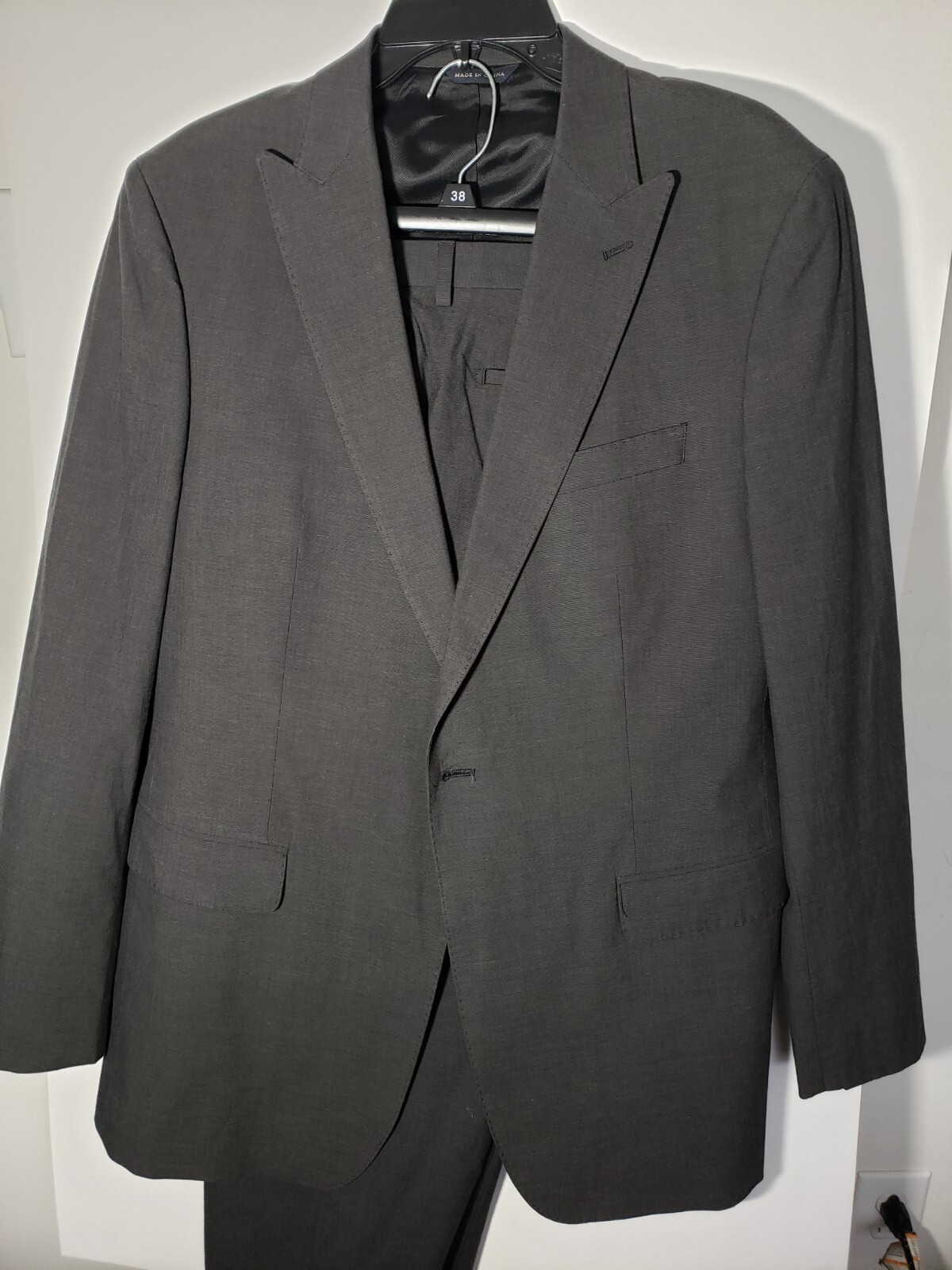 Men clothing Banana Republic suit size 38 2 piece cotton %2 elastane