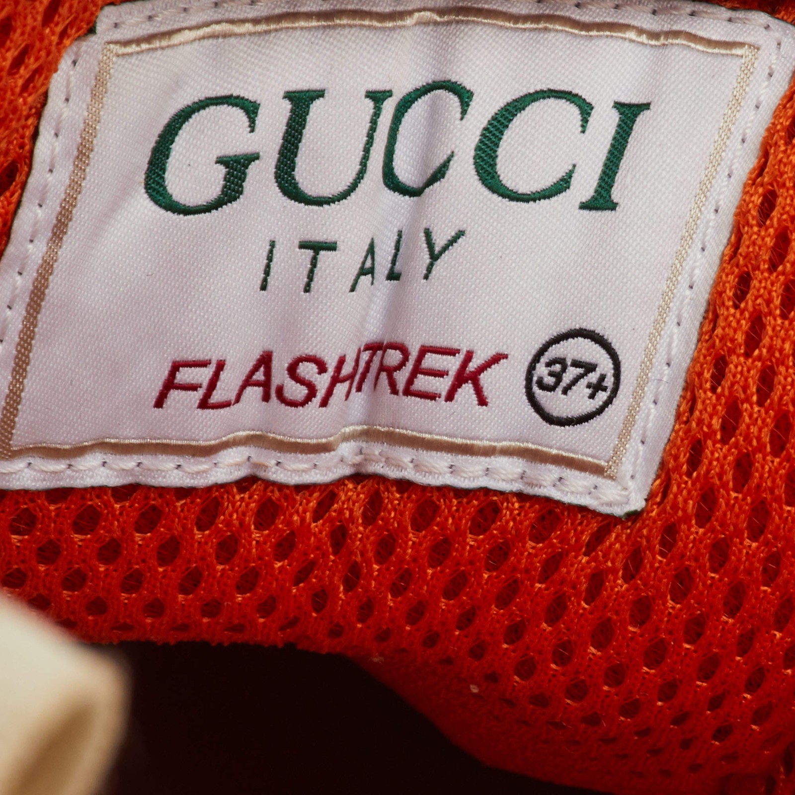 Gucci Flashtrek Size 37.5 Multicolor Mesh and Leather Removable Crystals