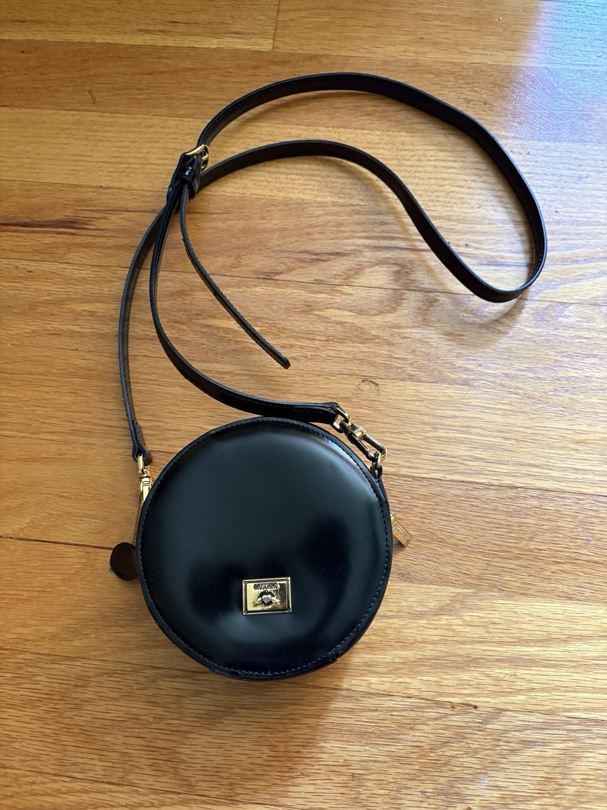 Moschino Redwall Black Red Heart Crossbody Purse