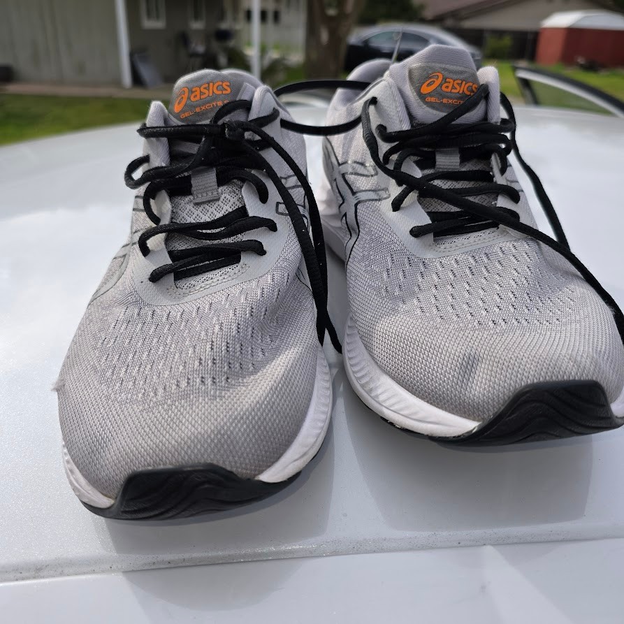 Asics Mens Gel Excite 9 1011B338 Running Shoes Sneakers Gray Orange Size 11