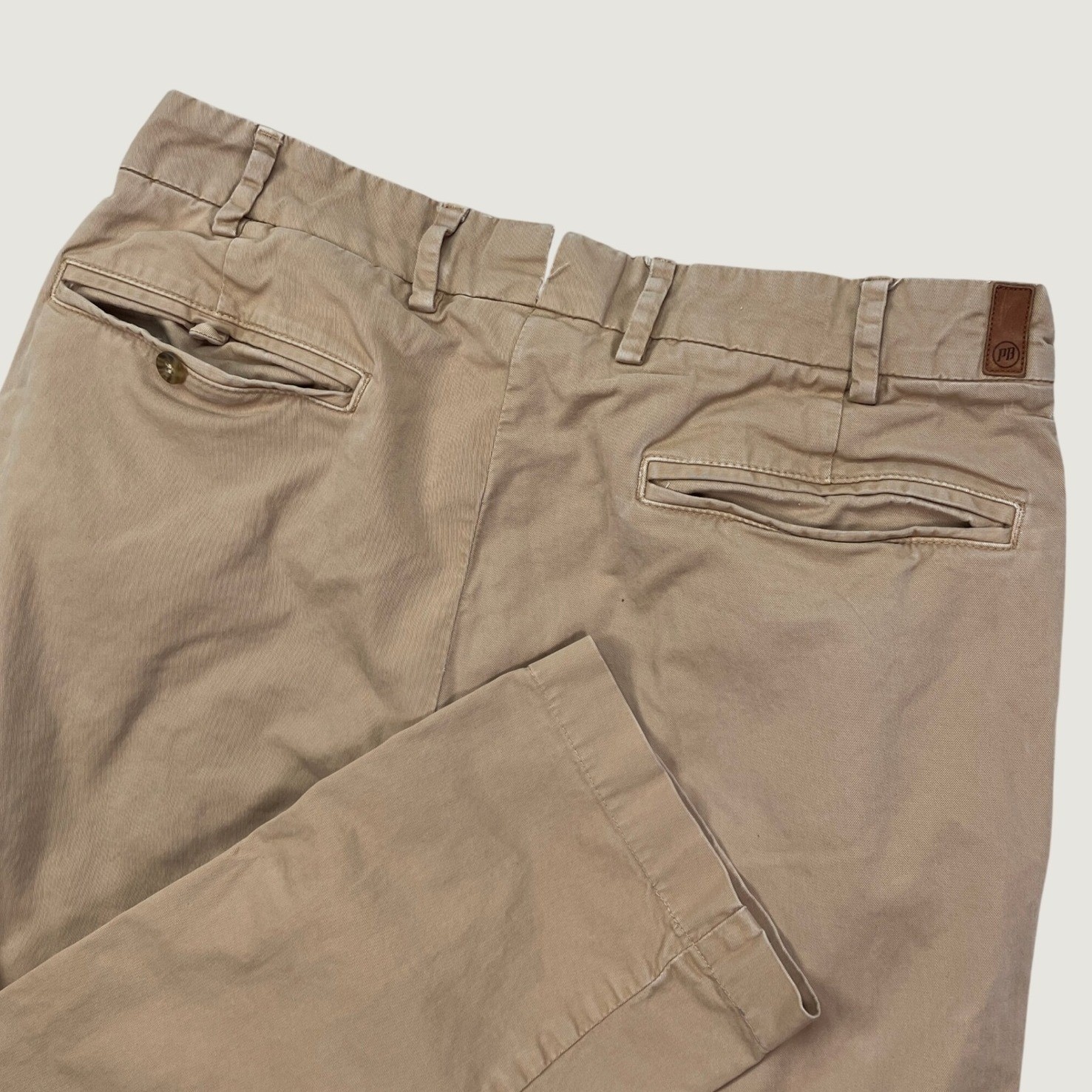 PennBilt Mens 33 Chino Pants Tan Khaki Straight Leg Cotton Twill Casual Workwear